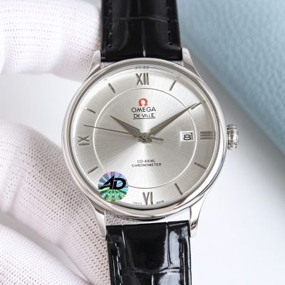 Omega Imported 9015 Movement 316L Steel 40MM Business Silver/Black Dial Watch